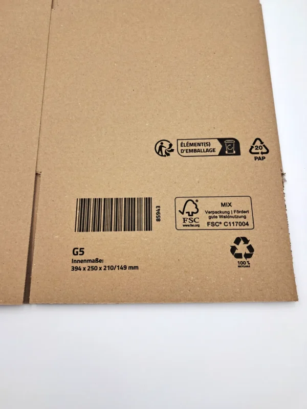 Doboz G5  394×250×210/149mm