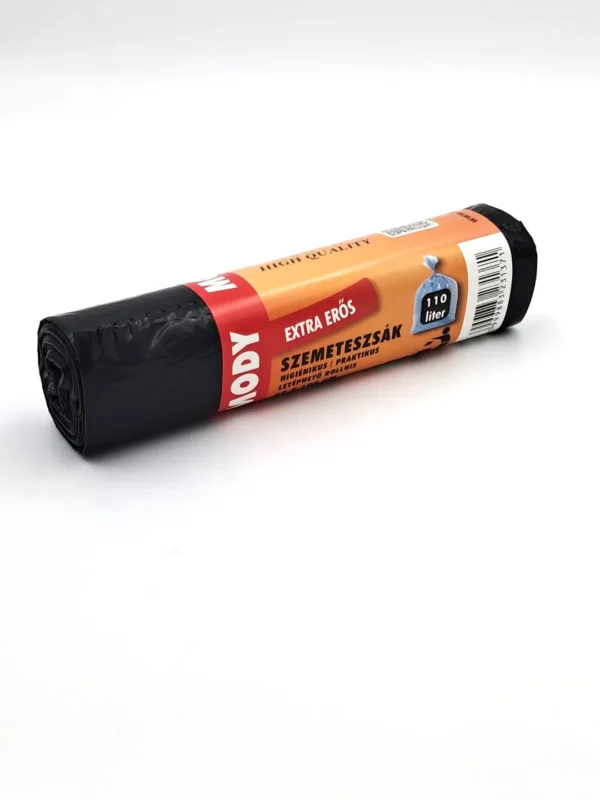 Szemetes zsák 110l (10db/tekercs, 600×1000mm, fekete)